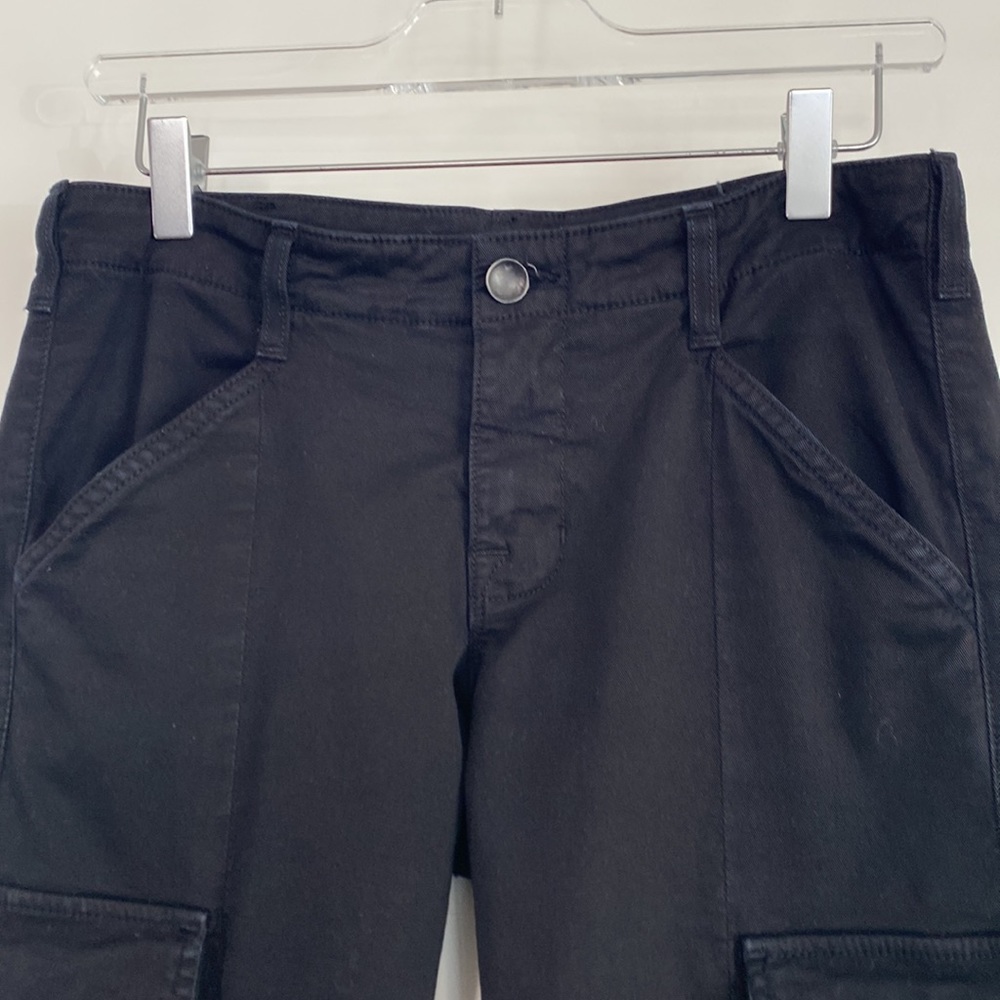 J Brand Cargo Ankle Zipper Black Jeans Premium Stretch Cotton/Lycra Size 28 EUC - Picture 4 of 9